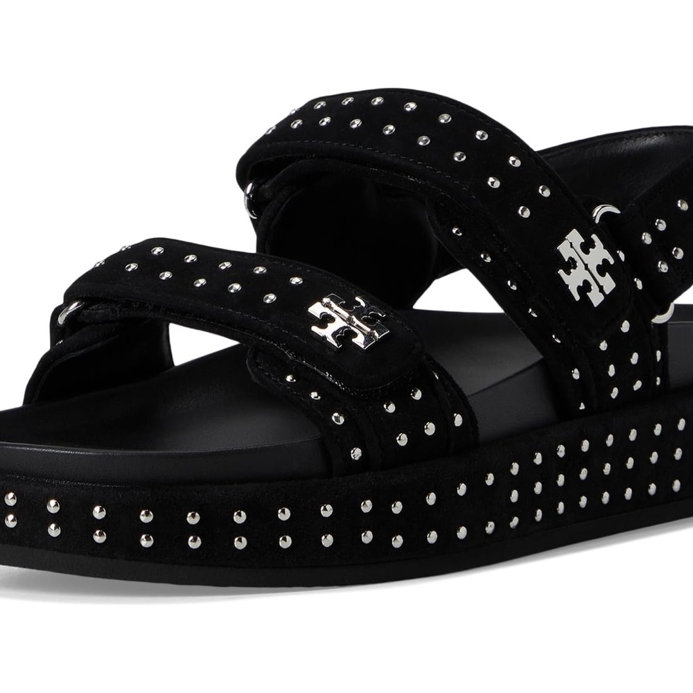 NIB Tory Burch KIRA Sport BLACK Chunky Platform Sandals